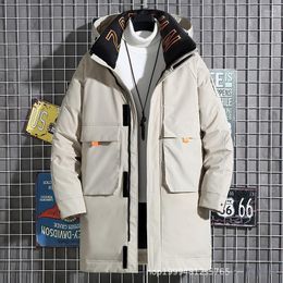 Men's Down & Parkas 2022 Plus Size Winter White Clothing Jacket Men Mid-Length Thick Fashion Parka Coat