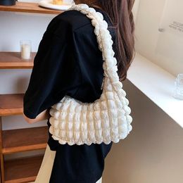 Evening Bags Fashion Pleated Underarm Bag Women Exquisite Bubble Designer Shoulder Handbag Female Casual Travel Office Shopper Armpit Purses