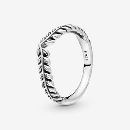 New Brand 925 Sterling Silver Wheat Grains Wishbone Ring For Women Wedding Rings Fashion Jewelry