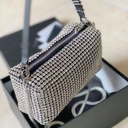 Borse firmate Pochette per donna hobo diamante Borsa sottobraccio moda borsa tote in raso con strass borsa mini donna Borse a tracolla di lusso decorazione lettera