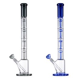 Wholesale 5mm Thick Big Glass Bong Hookahs Four-layer Philtre 18mm Female Joint Oil Dab Rigs Tall Bongs Water Pipes With Diffused Downstem Dab Rig WP21101
