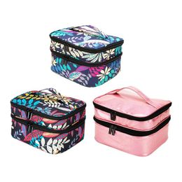 Cosmetic Bags & Cases Nail Polish Storage Bag Double Layer Travel Essential Oil Case Holder Box For VarnishCosmetic