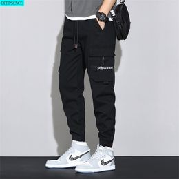 Spring and Summer Big Men Trousers Knitted Sports Pants Loose Korean Version of All-Match Overalls 220325