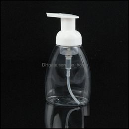 Packing Bottles Office School Business Industrial 300Ml 250Ml Hand Sanitizer Foam Bottle Fan- Shaped Transparent Plastic Pump For Cosmetic