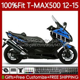 Injection Blue black Body For YAMAHA MAX-500 TMAX MAX 500 2012-2015 Bodywork 113No.133 TMAX-500 T-MAX500 TMAX500 12 13 14 15 T MAX500 2012 2013 2014 2015 OEM Fairings