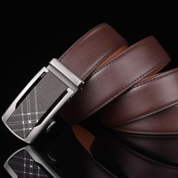 Belts Plyesxale Top Cow Genuine Leather Belt Men High Quality Automatic Buckle Waistband For Male Strap Luxury Casual Ceinture G16Belts
