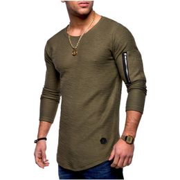 Zogaa Long Sleeve Running T-shirt for Men O-neck Breathable Sports Jerseys Quick Dry Compression Fitness Men's Shirt T200224