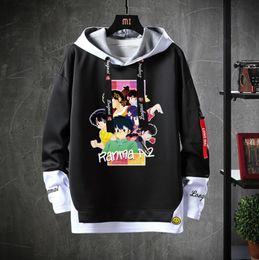 ranma NZ - Men's Hoodies & Sweatshirts Anime Ranma Hooded Unisex Casual Fake Two-Piece Sweatshirt Jacket Teenagers Cosplay Cartoon Costume CoatMen's