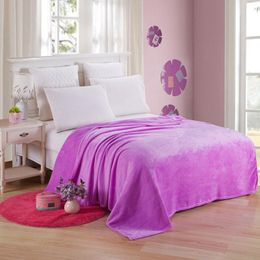 Blankets Soft Adn Delicate Flannel Blanket Polyester Coral Fleece 200x230cm Rug Colorful Quilt Beautifl SooganBlankets