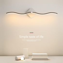 Wall Lamp Simple Modern Led Light AC90-260V Mounted For The Bathroom Table Mirror Fixture Sconce Black WhiteWall