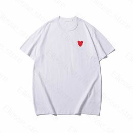 Play mens t shirts European American popular small red heart printing tshirts men women couples t-shirt m8