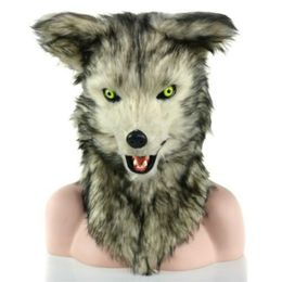 Mascot doll costume Can Mouth Move Wolf Mascot Custome Fursuit Animal Hot Halloween Liflike Cartoon Mask Carnival Halloween Xmas Easter Ad