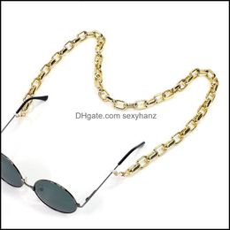 Eyeglasses Chains Eyewear Accessories Fashion 2021 Gold Colour Punk Metal Hip Hop Sunglasses Chain Holder Jewellery Drop Delivery Opmvw