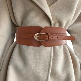 Belts 89cm Female Wide Elastic Waistband Oval Pin Buckle Belt For Women Cinch Waist Stretch Band Overcoat Dress Clothing DecorateBelts Emel2
