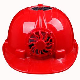 Solar Power Fan Helmet Outdoor Working Safety Hard Hat Construction Workplace ABS Material Protective Cap Powered By Solar Panel