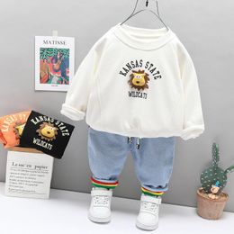 Clothing Sets Baby T-shirt Pants 2Pcs Suits Toddler Tracksuits Children Boys Girls Cartoon Lion Set Kids Clothes 0-4 YearsClothing