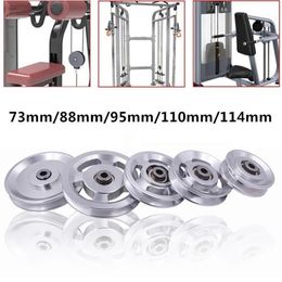 Accessories 73/88/95/110/114mm Diameter Universal Aluminium Alloy Pulley For Cable Machine Attachment Home Gym Workout Equipment