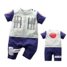 YiErYing Summer Baby Rompers 100% Cotton Baby Jumpsuits Cartoon Style Short Sleeve Baby Boy Girl Clothes G220510