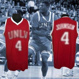 Nikivip Mens University Larry Johnson Anderson Hunt Greg Anthony UNLV College Men Basketball Jersey Vintage S-XXL