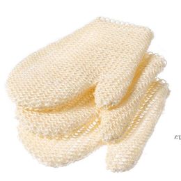 Natural Sisal Bath Spa Shower Scrubber Sponge Fibre Glove Mitt Soften Smooth Renew Skin Anti-aging Eco Friendly BBB14889