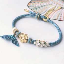 Fashion Whale Tail Bracelets Womens Multilayer Charm Rope Chain Bracelet Female Women woven style