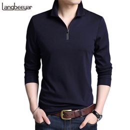 Fashion Brands Designer Polo Shirt Men Cotton Boys Street Style Long Sleeve Slim Fit Korean Polos Casual Men Clothes 220514