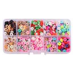 New 10 Grid beads diy Colour Polymer Clay Set 6mm Pieces Flower Bohemian Bracelet Material