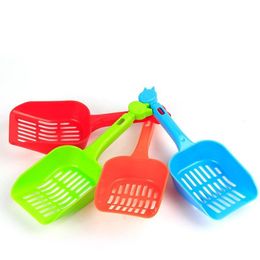 Plastic Pet Faecal Thickening Cleaning Spade Multi Colour with Handle Cat Litter Shovel Durable Thicken Pets Supplies