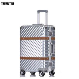Travel Tale Aluminium Frame Trolley Spinner Bag Suitcase Hand Luggage With Wheels J220708 J220708
