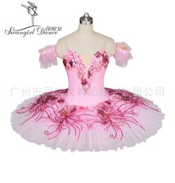 BT8980A Pancake Costume Platter Ballrina Pink Peach Fairy Princess Nutracker Professional Tutu Women