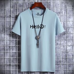 Letter Printing 100% Men T Shirt HipHop Cotton Tshirt Oneck Summer Male Causal Tshirts Fashion Loose Tees J15 220629