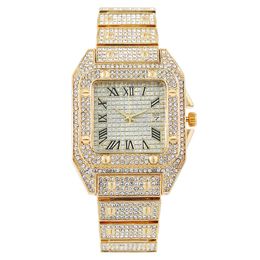 Luxuriöse Iced Out Quarzuhren für Damen, modische Armbanduhren für Damen Grils M1160