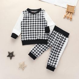 Clothing Sets 2022 Children's Small Fragrance Two-piece Girl Long-sleeved Suit Autumn And Winter Fashion Clothes