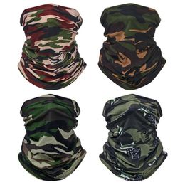 Bandanas Military Tactical Bandana Summer Face Scarves Polyester Camo Anti-UV Windproof Soft Neck Gaiter Cover For Men WomenBandanas