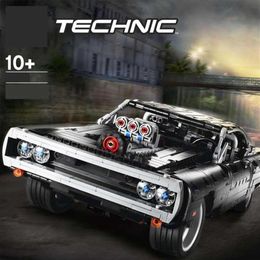 New Technical Car Series Supercar Dom S Dodged Charger 42111 Model Blocks Building Bricks Toy252F