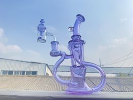 Hookahs, purple cfl with a opal,recycle,14mm glass