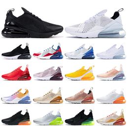 Chaussures 270 hommes Running Women Trainers Triple Black White Pack Total Total Orange Coral Stardust Light Os Photo Bleu Bley Rose Throwback Future