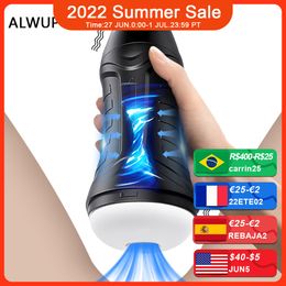 2022 Automatic Male Masturbator Vibration Blowjob Sucking Machine Silicone Vagina Masturbation Cup sexy Toys Adult Goods for Men