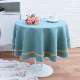 Table Cloth Solid Round Tablecloth Thicken Cotton Linen Cover For Wedding Party El Luxury Rectangular Tablecloths