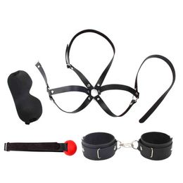 Nxy Sm Bondage High Quality Bdsm Harness Sex Toys Restraints Gear Gag Handcuffs Adult Games Exotic Accessories Shop Restraint 220423