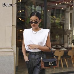Bclout Spring Summer Sleeveless Loose Top Women Fashion O Neck Tank Sport Vest s Female Casual Basic Shirt Camis 220325