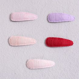 Basic Snap Baby Hair Drop Clip Solid Cotton Hair Clamp Pins Hairpins BB Barrettes Baby Girl Hair Accessory Headwear