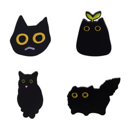 Creative dark series brooch black cats cute and exquisite small enamel pins gifts fashion Jewellery accessories badge