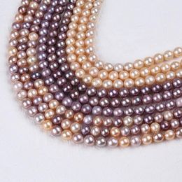 Chains 10-12mm Pink Purple Real Natural Freshwater Round Edison Pearl StrandChains
