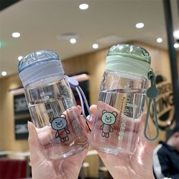 Children Water Bottles Cute 520ML Portable Outdoor Sports Safety PC Plastic Students Birth Gift Printed Drinking Cup Customized 220706