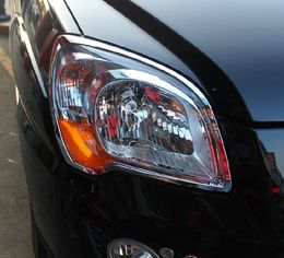 High quality ABS chrome 2pcs car headlamp taillight decoration frame cover for Kia sportage 2007-2012
