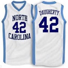 Sjzl98 Brad Daugherty #42 North Carolina Tar Heels College Retro Basketball Jersey Men's Stitched Custom Any Number Name Jerseys