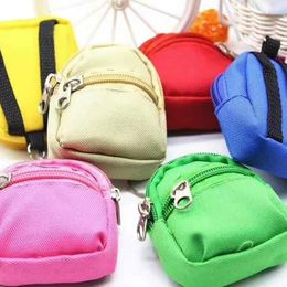 Keychains Cute Mini Zipper Bags Creative Backpack Design Coin Purse Pendant Key Chain Hanging Decorations Earphone Storage BagKeychains Forb