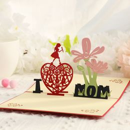 3D Up Flower Card Flora Greeting Card for Birthday Mothers Father's Day Graduation Wedding Anniversary Get Well Sympathy Wholesale