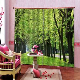 Blackout Curtain Customise high quality beautiful scenery Window 3D Curtains For Living Room Bedroom Hotel interior darkening blinds for windows